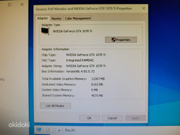 Intel i7 7700K GeForce GTX 1070tiTöötav arvuti sobib ka mäng (фото #7)