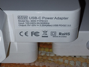 5TK USB-C LAADIJAT 65W 5V-20V 3,25A MAX (2 foto / 2)