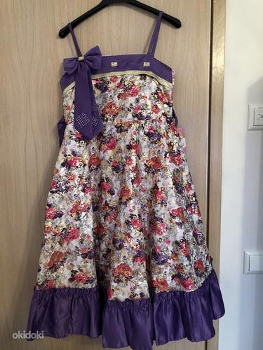 Новое двухслойное праздничное платье 146-152 см (фото #1)