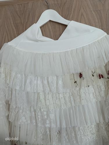 Белая юбка с воланами S-L (фото #2)