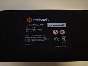 Аккумулятор EPR30 Redback RM24A Dedra Ngp 28v 3Ah (2 фото из 3)