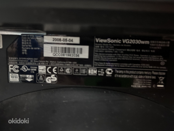 Monitor View Sonic VG 2030 wm