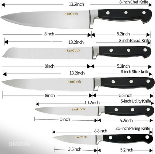 Набор профессиональных кухонных ножей sanCook НОВОЕ! (фото #5)