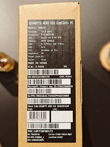 Sülearvuti Gigabyte AI 9 HX 370 AERO X16 16" QHD IPS 165 2TB (5 foto / 8)