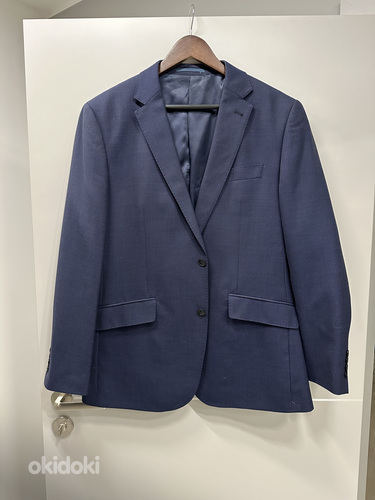 Cortefiel синяя мужская куртка на пуговицах (54s или XL) (фото #1)