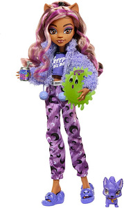 MONSTER HIGH Puppe und Sleepover Zubehör, Clawdeen Wolf Pupp (3 foto / 5)