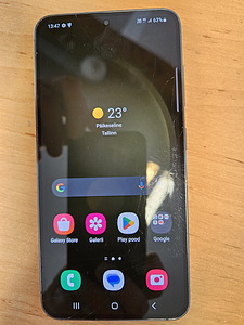 Samsung S23 256GB karp+ostudokumendid, ekraan katki (3 foto / 3)