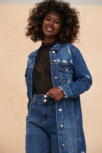 Naiste jeans Jakk, Denim, Suurus 36 (6 foto / 6)