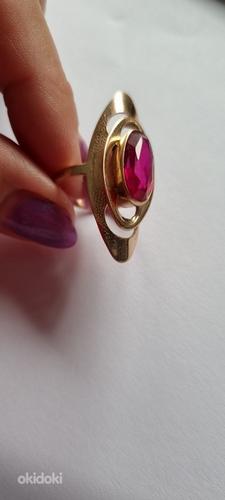 585* kuld, väga eriline rubiiniga sõrmus 7.08g, suurus 17.5 (foto #4)
