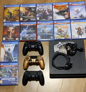 Sonyn playstation 4 slim + 12 games (1 foto / 1)