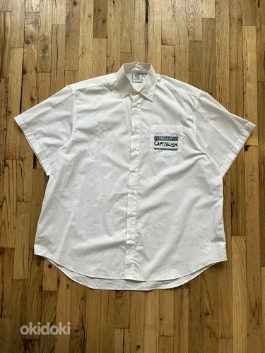 Vetements Hello my name is capitalism shirt free