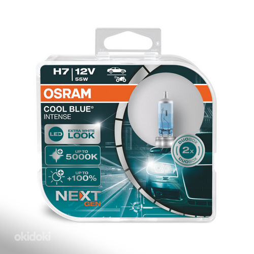Автомобильная галогенная лампа Osram H7, 55W, 12V, PX26D, 2 шт.