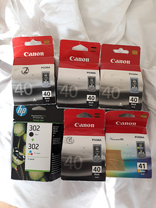 Kassetid canon pg40, cl41, hp 302 7 tk (1 foto / 7)