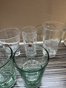 Collection of branded bar glasses (beer / whisky / shot glas (7 foto / 9)