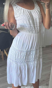 Белое летнее платье размер S