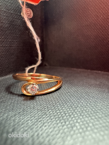 Кольцо из золота 585 пробы с бриллиантом (НОВОЕ) (фото #1)
