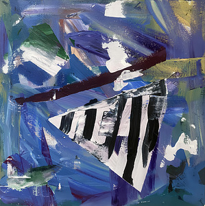 Abstraktne akrüülmaal lõuendil, 50x50 cm (1 foto / 4)