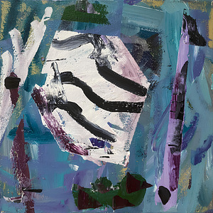 Abstraktne akrüülmaal lõuendil, 50x50 cm (1 foto / 4)