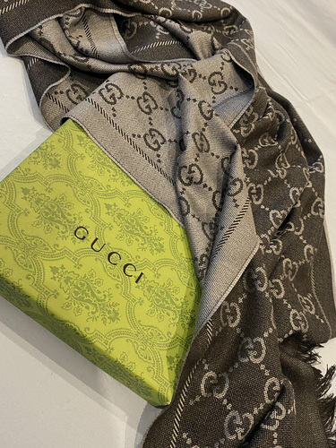 Оригинальный хлопковый шарф Gucci
