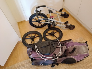 Laste jalutuskäru suurte ratastega (5 foto / 7)