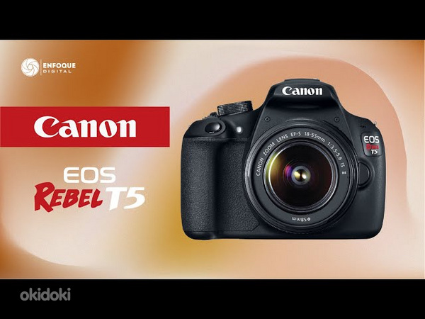 Цифровая зеркальная камера Canon EOS Rebel T5 1200D с объективом EF-S 18-55mm