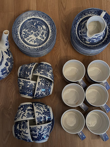 Churchill Set “Blue Willow” Vintage (7 foto / 8)