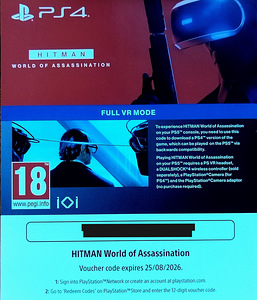 Hitman World Of Assassination PS4 + ваучер поддержки VR
