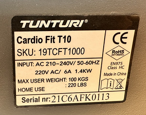 Tunturi jooksulint Cardio Fit T10 (6 foto / 6)