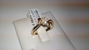 Kuldsõrmus 585, 2,41gr, D0, 13ct+6;D0,03ct+1 (2 foto / 3)
