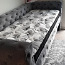 Кровать/диван-кровать 90x200 серый бархат (фото #2)