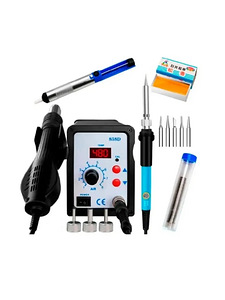 Паяльная станция с паяльным набором 858D фен (1 фото из 4)