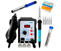 Զոդման կայան զոդման հավաքածուով 858D ֆեն