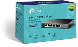 TL-SF1006P 6-Port 10/100Mbps Desktop Switch with 4-Port PoE+ (1 foto / 3)