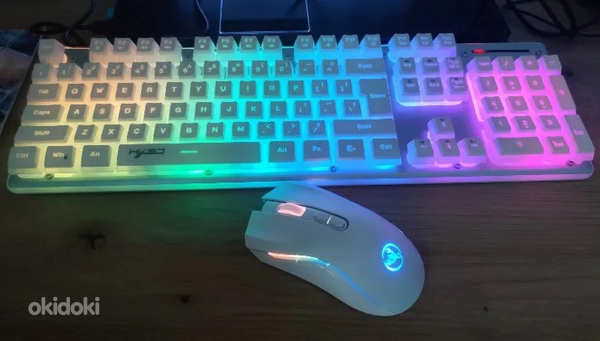 Беспроводные клавиатура и мышь со светодиодной подсветкой (фото #7)