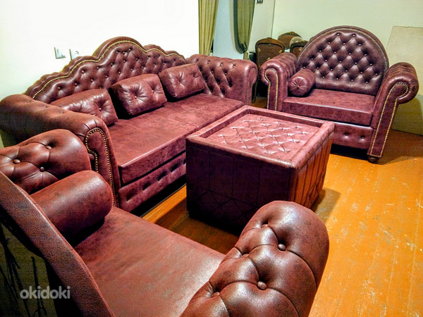 Վաճառվում է նոր հյուրասենյակի հավաքածու Չեստերֆիլդ