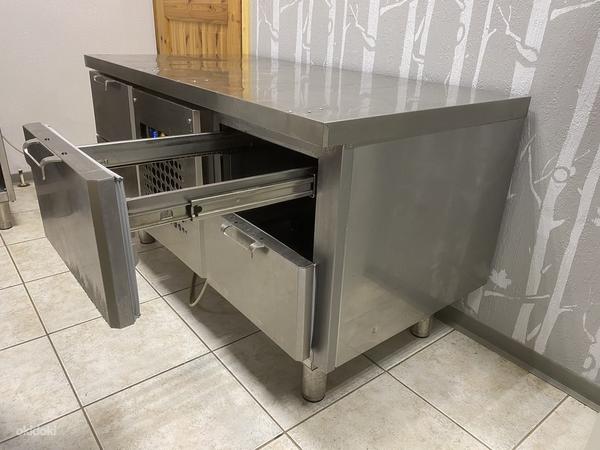 Külmtöölaud 4 sahtliga madal grillile / pliidile 126x65x70cm (foto #2)
