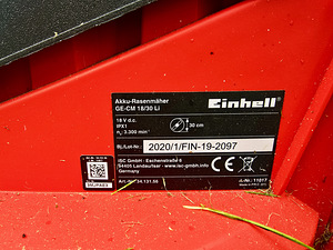Аккумуляторная газонокосилка EINHELL GE-CM 18/30 LI-SOLO (1 фото из 3)