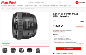 Canon EF 50mm f/1.2L USM objektiiv (10 foto / 10)
