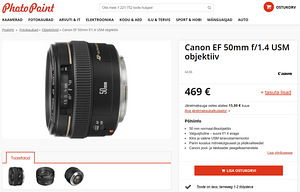 Canon EF 50mm f/1.4 USM objektiiv (10 foto / 10)