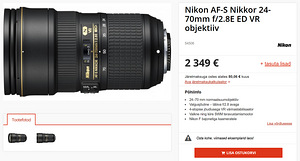 Nikon AF-S Nikkor 24-70mm f/2.8E ED VR объектив (10 фото из 10)