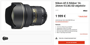 Nikon AF-S Nikkor 14-24mm f/2.8G ED objektiiv (8 foto / 9)