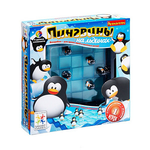 Penguins jää peal puzzle mäng lauamäng vene 6+ Smartgames