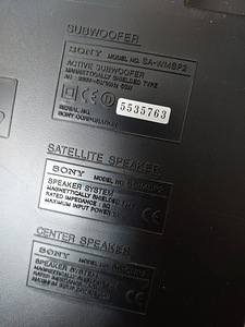 Сабвуфер Домашний кинотеатр активный sony SA-WMSP2 (3 фото из 3)