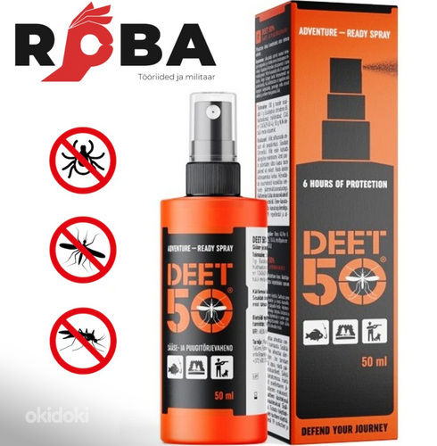 DEET 50 sääse- ja puugitõrjevahend sprei 50 ml. Ekstra tugev