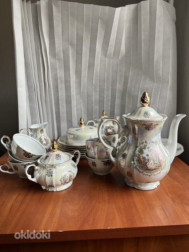 Vintage Kahla teekomplekt, uus, valmistatud SDV-s
