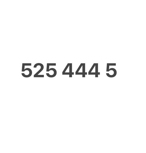 Telefoninumber 5254445