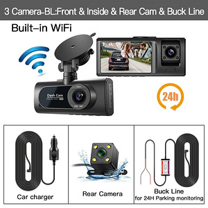 ВИДЕОРЕГИСТРАТО Full HD 3 КАНАЛЬНЫЙ РЕГИСТРАТОР WI-Fi (7 фото из 8)