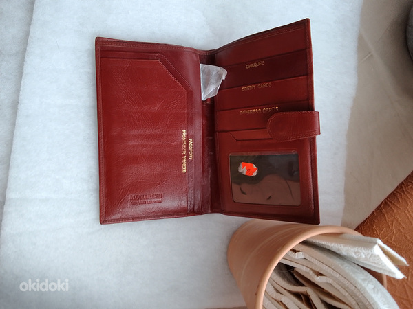 Новый мужской кожаный бумажник (фото #4)