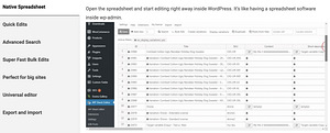 Wordpress Sheet Editor täispakett piiramatu arv domeenidele (2 foto / 2)