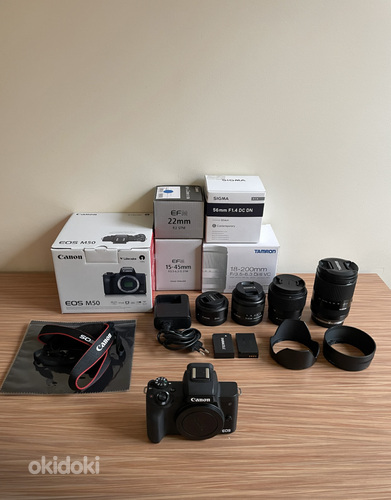 Камера Canon EOS M50 + 4 объектива